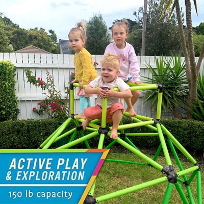 Image showing  Monkey Bars Climbing Dome Tower, Sturdy Jungle Gym for Kids, Ages 3-8 Years, Lightweight & Easy Assembly, Green