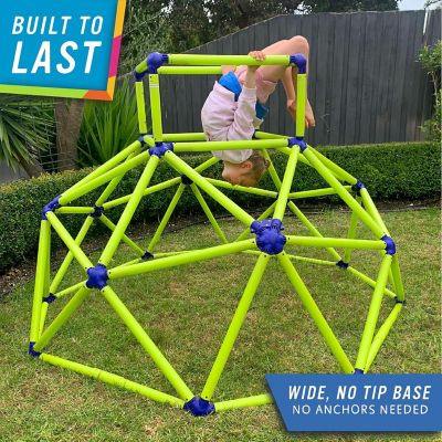Image showing 3 th Eezy Peezy Monkey Bars Climbing Dome Tower, Sturdy Jungle Gym for Kids, Ages 3-8 Years, Lightweight & Easy Assembly, Green/Blue