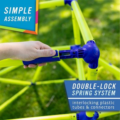 Image showing 5 th Eezy Peezy Monkey Bars Climbing Dome Tower, Sturdy Jungle Gym for Kids, Ages 3-8 Years, Lightweight & Easy Assembly, Green/Blue