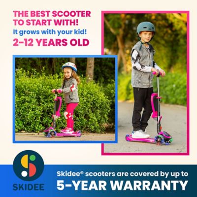 Image showing  Kick Scooter for Kids 3-5, Foldable 3 Wheel Scooter, Lean-to-Steer, Adjustable Height, Removable Seat & LED Light Wheels