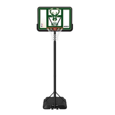Lifetime NBA Milwaukee Bucks 44 in. Portable Basketball Hoop with Wheels - 7.5 to 10ft. Adjustable Height