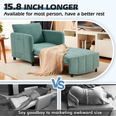 Image showing  84 in. 4 in 1 Convertible Sleeper Chair Bed, Pull Out Single Sofa Bed for Adults, Living Room and Small Space
