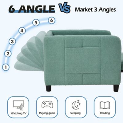 Image showing  84 in. 4 in 1 Convertible Sleeper Chair Bed, Pull Out Single Sofa Bed for Adults, Living Room and Small Space