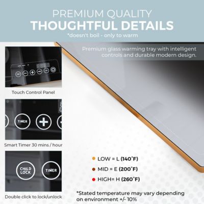 Image showing  40 in. Electric Glass Top Food Warming Tray