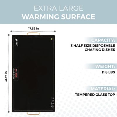 Image showing  30 in. Electric Glass Top Food Warming Tray