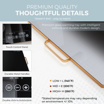 Image showing  30 in. Electric Glass Top Food Warming Tray