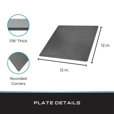 Image showing  Cold Rolled Steel Plate, 12 x 12 x 1/16in., 5 pk.