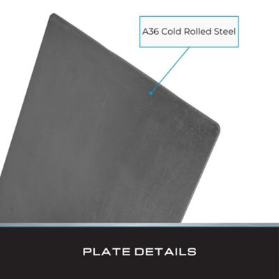Image showing  Cold Rolled Steel Plate, 12 x 12 x 1/16in., 5 pk.