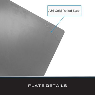 Image showing  Cold Rolled Steel Plate, 48 x 36 x 1/16in., 1 pk.