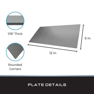 Image showing  Cold Rolled Steel Plate, 12 x 6 x 1/16in., 2 pk.