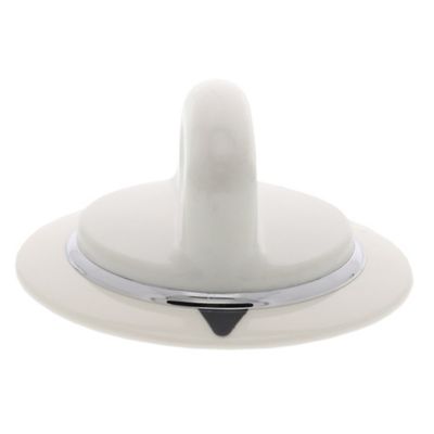 Image showing  Replacement White Dryer Knob with Black Pointer for GE Part Number WE1M654