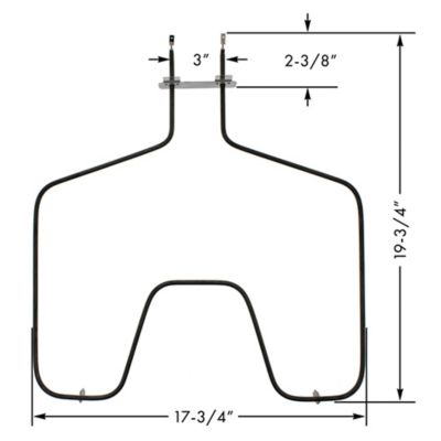 Image showing 1 th ERP Replacement Bake Element for GE Part Number WB44T10010
