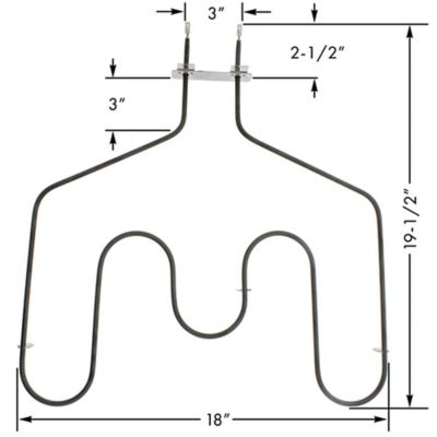 Image showing  Replacement Bake Element for GE Part Number WB44T10011