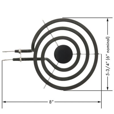 Image showing  Replacement 6 in. 3-Turn 1,250 W Range Surface Element, S36Y12