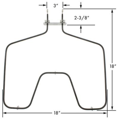 Image showing 1 th ERP Replacement Bake Element for GE Part Number WB44K10005