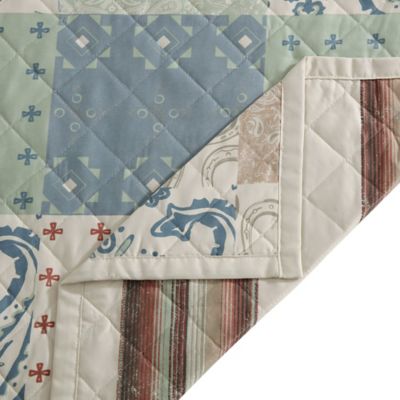 Image showing  Patchwork Paisley Reversible Quilt Set, 3 pc.