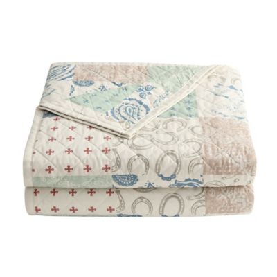 Image showing  Patchwork Paisley Reversible Quilt Set, 3 pc.
