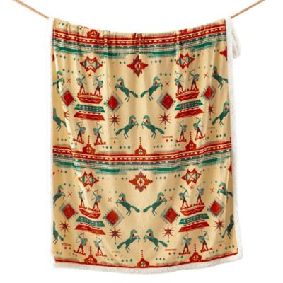 Indigo Hill by HiEnd Accents Arizona Campfire Sherpa Throw, 54 x 68in., 1 pc.