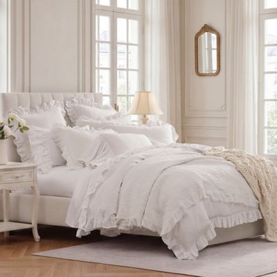 Image showing  Sadie Stonewashed Paisley Ruffled Lightweight Quilt Set, 3 pc.