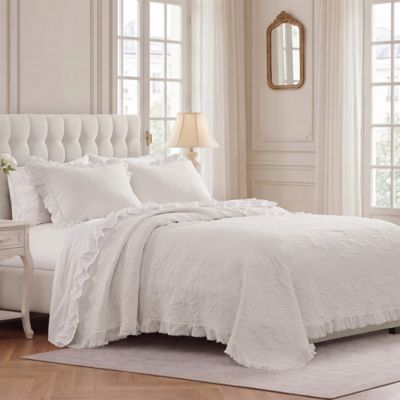 Image showing  Sadie Stonewashed Paisley Ruffled Lightweight Quilt Set, 3 pc.