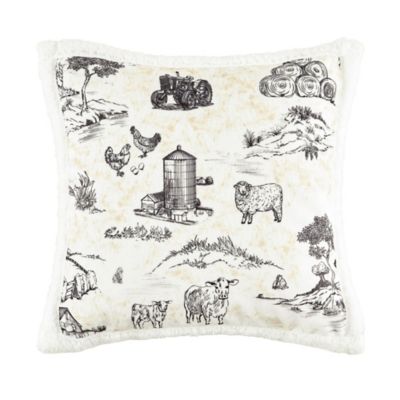 Indigo Hill by HiEnd Accents Farm Life Campfire Sherpa Pillow, 1 pc.