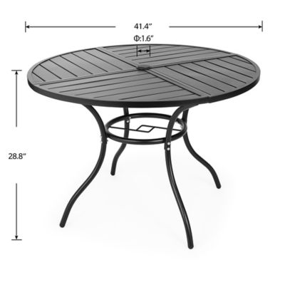 Image showing  5 pc. Patio Dining Set, Textilene Patio Sling Chairs and Table Set for Garden, Backyard, Poolside