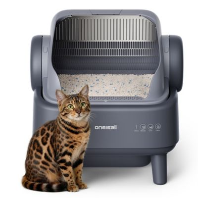 Oneisall EASE S1 Self Cleaning Litter Box: Open-Top Cat Litter Box Rinsable Easy Clean, with Safety Protection