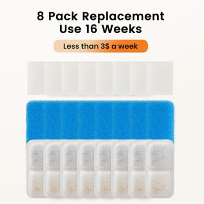 Image showing  PWF-001 2L Cat Water Fountain 8 pc. Carbon Filters Replacement