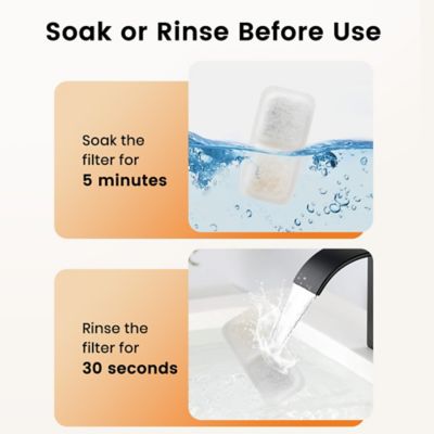 Image showing  PWF-001 2L Cat Water Fountain 8 pc. Carbon Filters Replacement