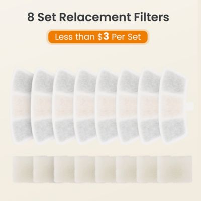 Image showing  PW03 3.5L Pet Water Fountain 8 pc. Carbon Filters Replacement