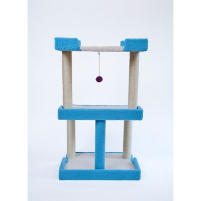 Image showing  Cat Tree for Large Cats: 41 in. Real Wood Tower with Scratching Posts And Perches A