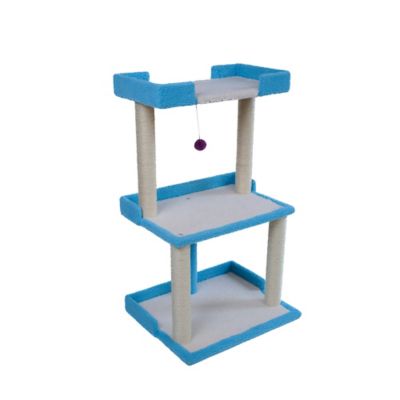 Image showing  Cat Tree for Large Cats: 41 in. Real Wood Tower with Scratching Posts And Perches A