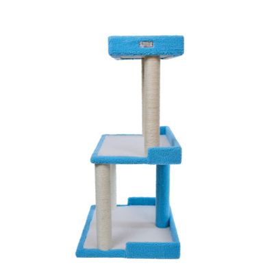Image showing  Cat Tree for Large Cats: 41 in. Real Wood Tower with Scratching Posts And Perches A