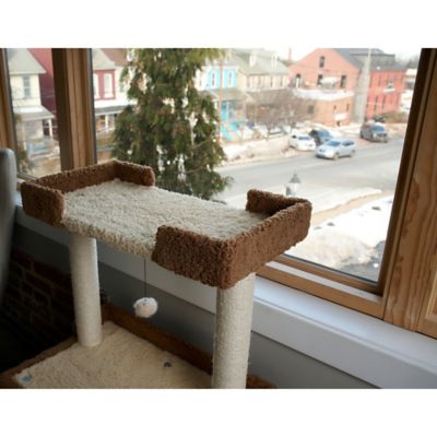 Image showing  Cat Tree for Large Cats: 41 in. Real Wood Tower with Scratching Posts And Perches B