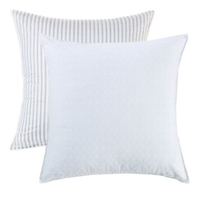 HiEnd Accents Salado Reversible Striped Eyelet Euro Sham, 27 x 27in., 1 pc.