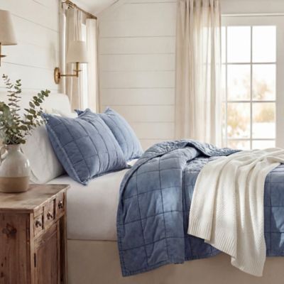 Image showing  Stonewashed Denim Quilt Set