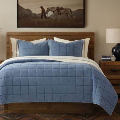 Image showing  Stonewashed Denim Quilt Set