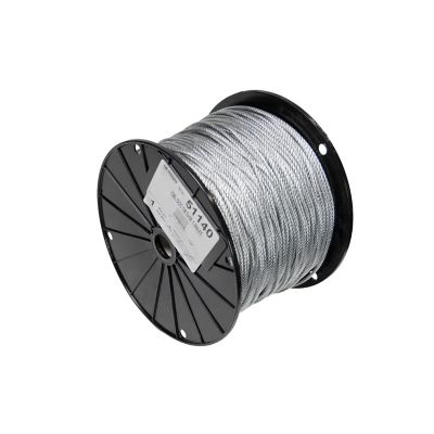 Tie Down 1/8 in. 7x19 Galvanized Steel Aircraft Cable, 1,000 ft. Spool