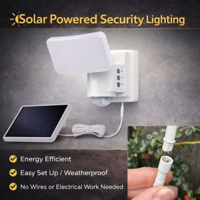 Image showing  Dynamic Tracking Solar Motion Security Light, 1800 Lm Outdoor LED, White