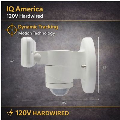 Image showing 8 th IQ America Dynamic Tracking Wired Motion Security Light, 2000 Lm Outdoor LED, White