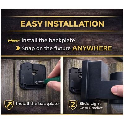 Image showing 5 th IQ America Dynamic Tracking Battery Powered Motion Security Light 1500 Lumens Outdoor LED, Black