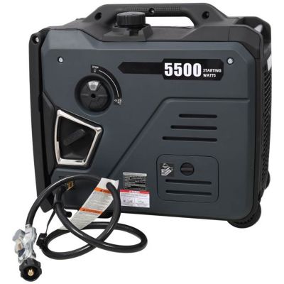 Osakapro Portable 4-Stroke Inverter Generator w/Electric and Remote Start, 5.5 KW, 224cc, EPA Compliant, Black