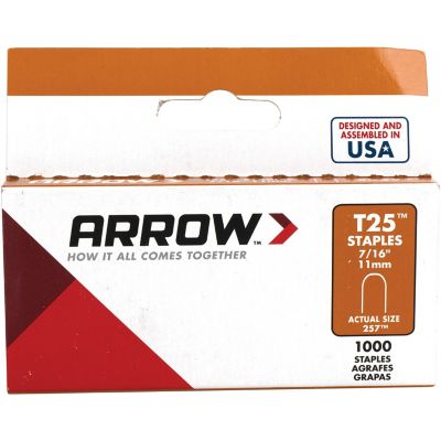 Image showing  T25 Round Crown Staples, 1,000 pk., 7/16 in.