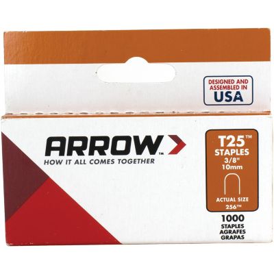 Image showing  T25 Round Crown Staples, 1,000 pk., 3/8 in.