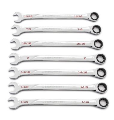 GEARWRENCH 7 pc. 120XP Universal Spline XL Ratcheting Combination SAE Wrench Set