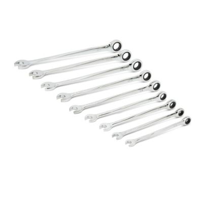 GEARWRENCH 9 pc. 72T 12 Point XL X-Beam Ratcheting Combination SAE Wrench Set