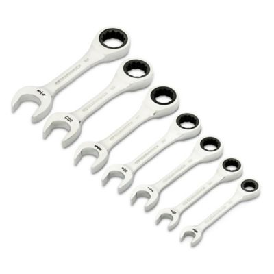 Image showing  10 pc. 90T 12 Point SAE Reveresible Ratcheting Wrench Set