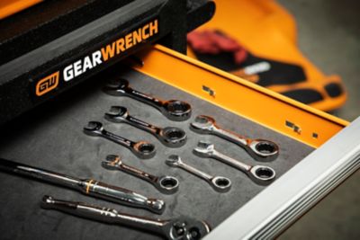 Image showing  10 pc. 90T 12 Point SAE Reveresible Ratcheting Wrench Set