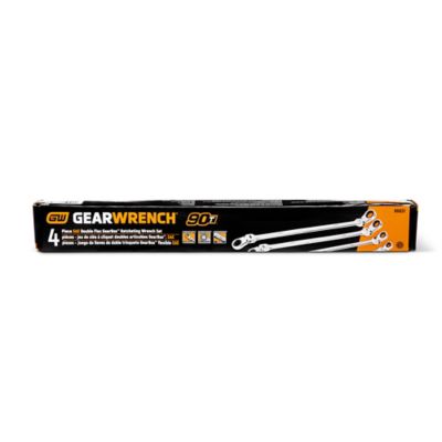 Image showing  4 pc. 90T 12 pt. SAE GearBox Double Flex Ratcheting Wrench Set