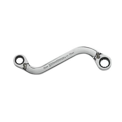 Image showing  5 pc. 72T 12 pt. Reversible S-Shape Double Box Ratcheting Metric Wrench Set